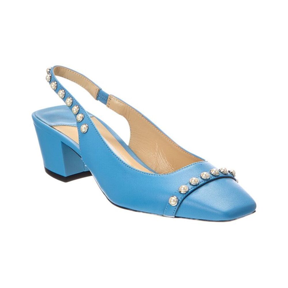 Jimmy Choo Hya 45 Leather Slingback Pump, Blue
